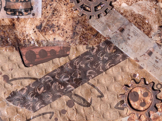 Coffee Chaos — Original Mixed Media Art Cards | Set of 3 | 4x6 | One of a Kind