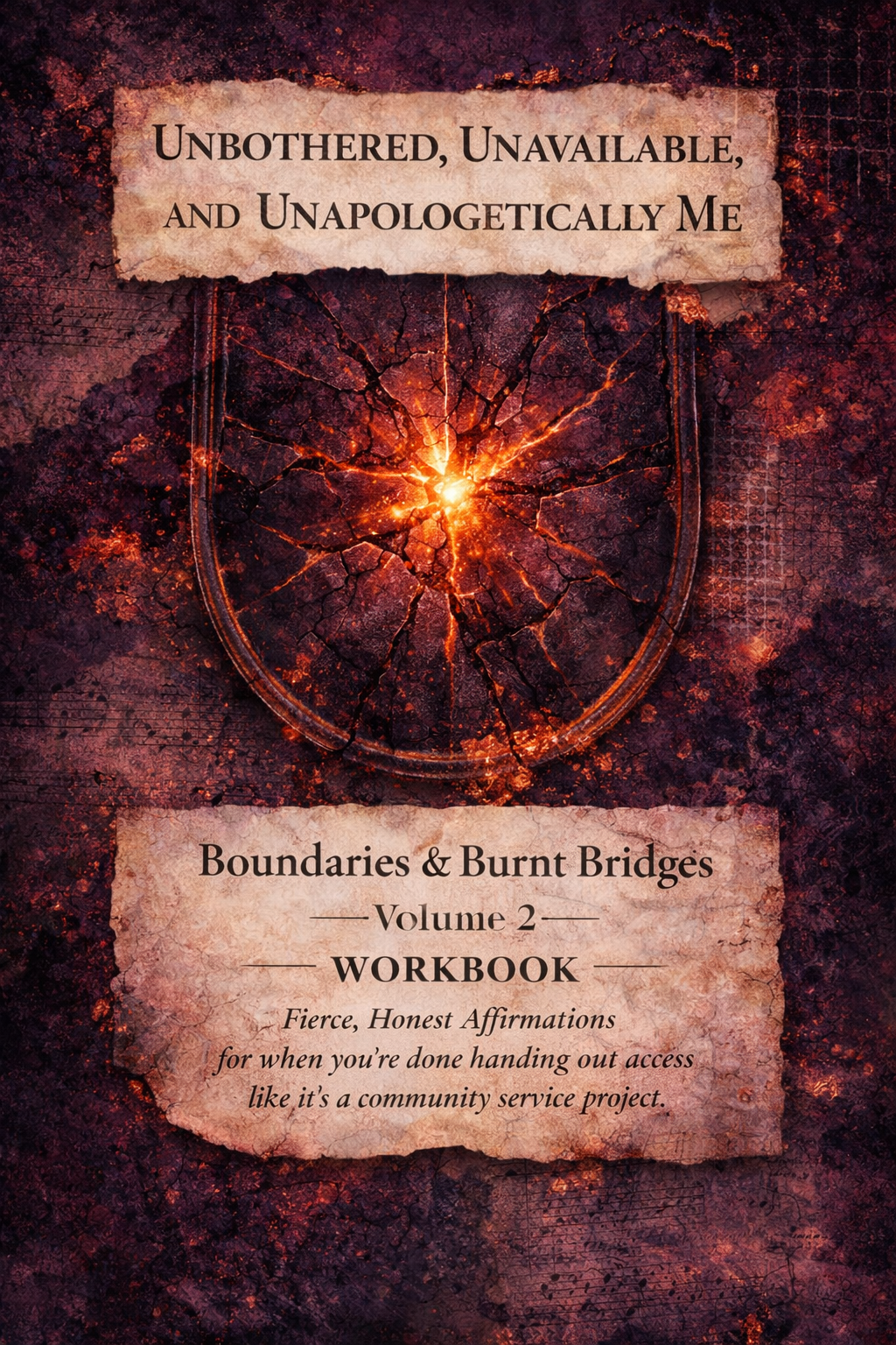 Unbothered, Unavailable, and Unapologetically Me – Volume 2: Boundaries & Burned Bridges | Guided Affirmation Workbook