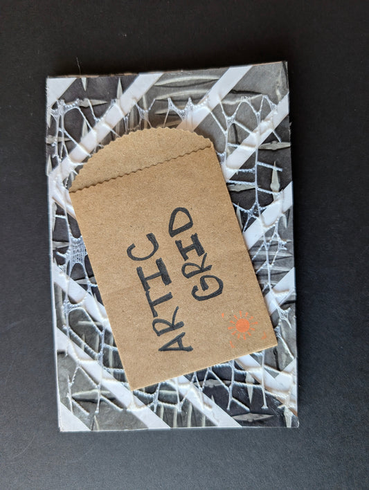 Artic Grid — Original Mixed Media Art Postcards | Set of 3 | 4x6 | One of a Kind