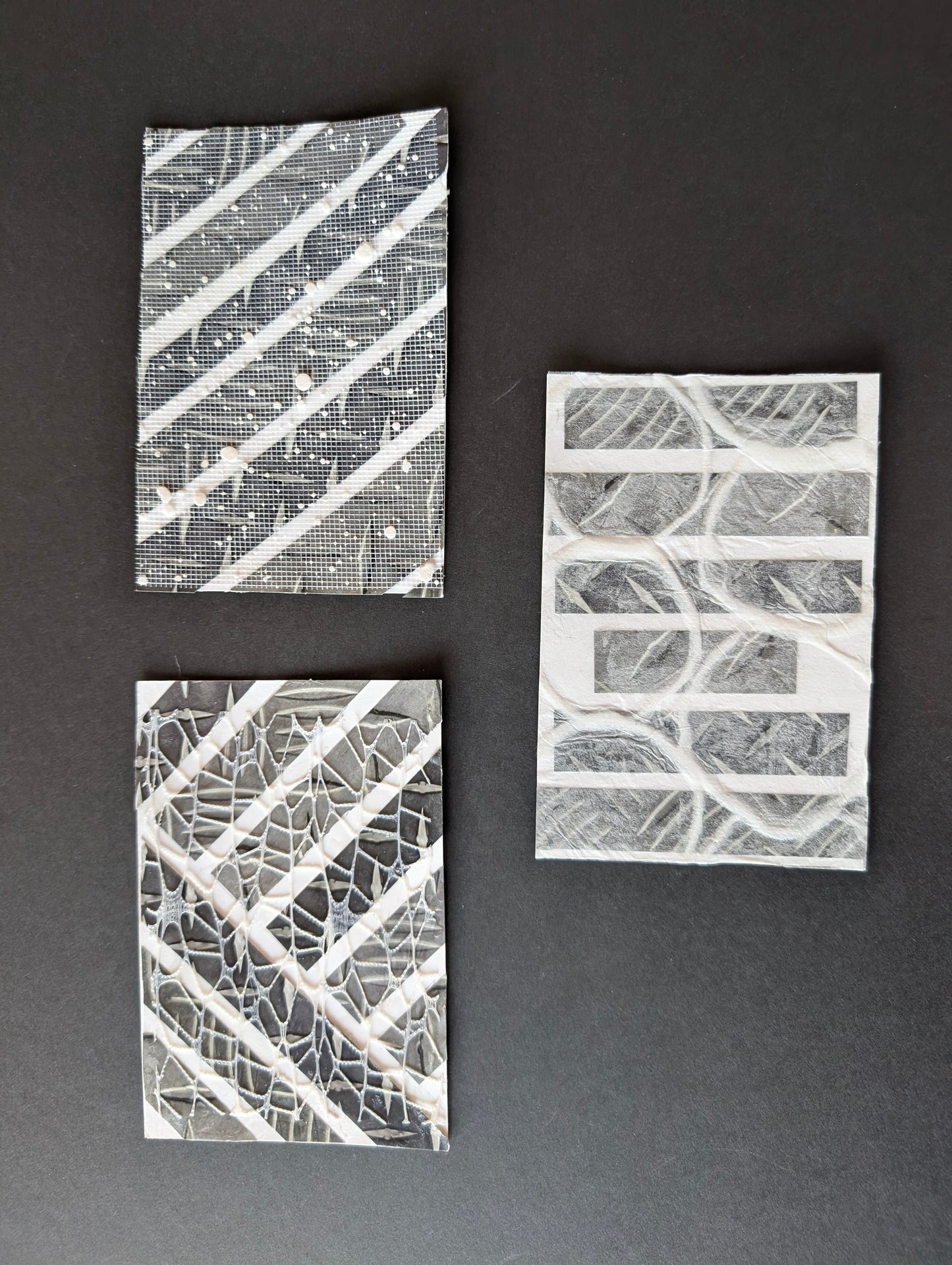 Artic Grid — Original Mixed Media Art Postcards | Set of 3 | 4x6 | One of a Kind