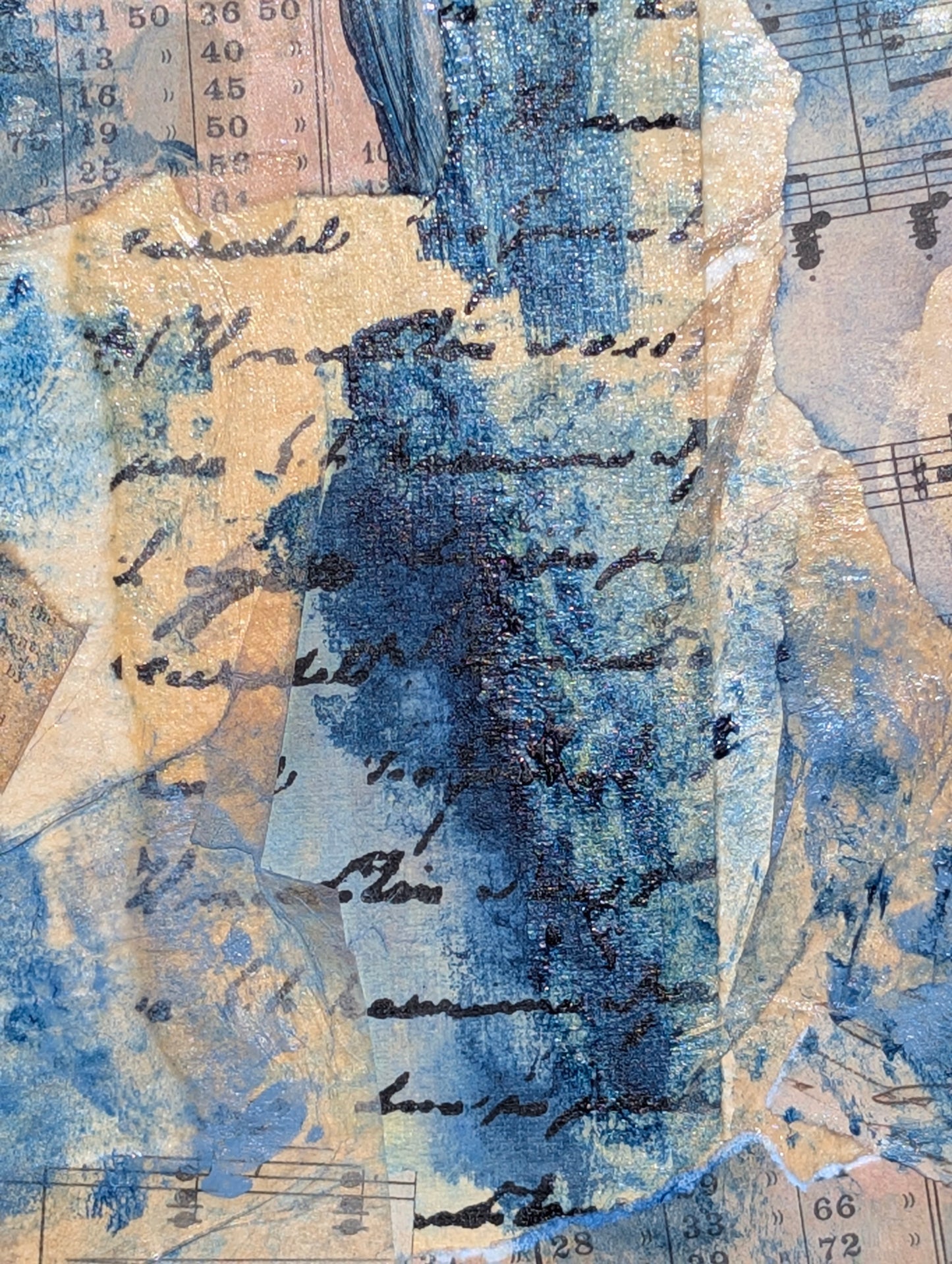 Bluestocking — Original Mixed Media Collage