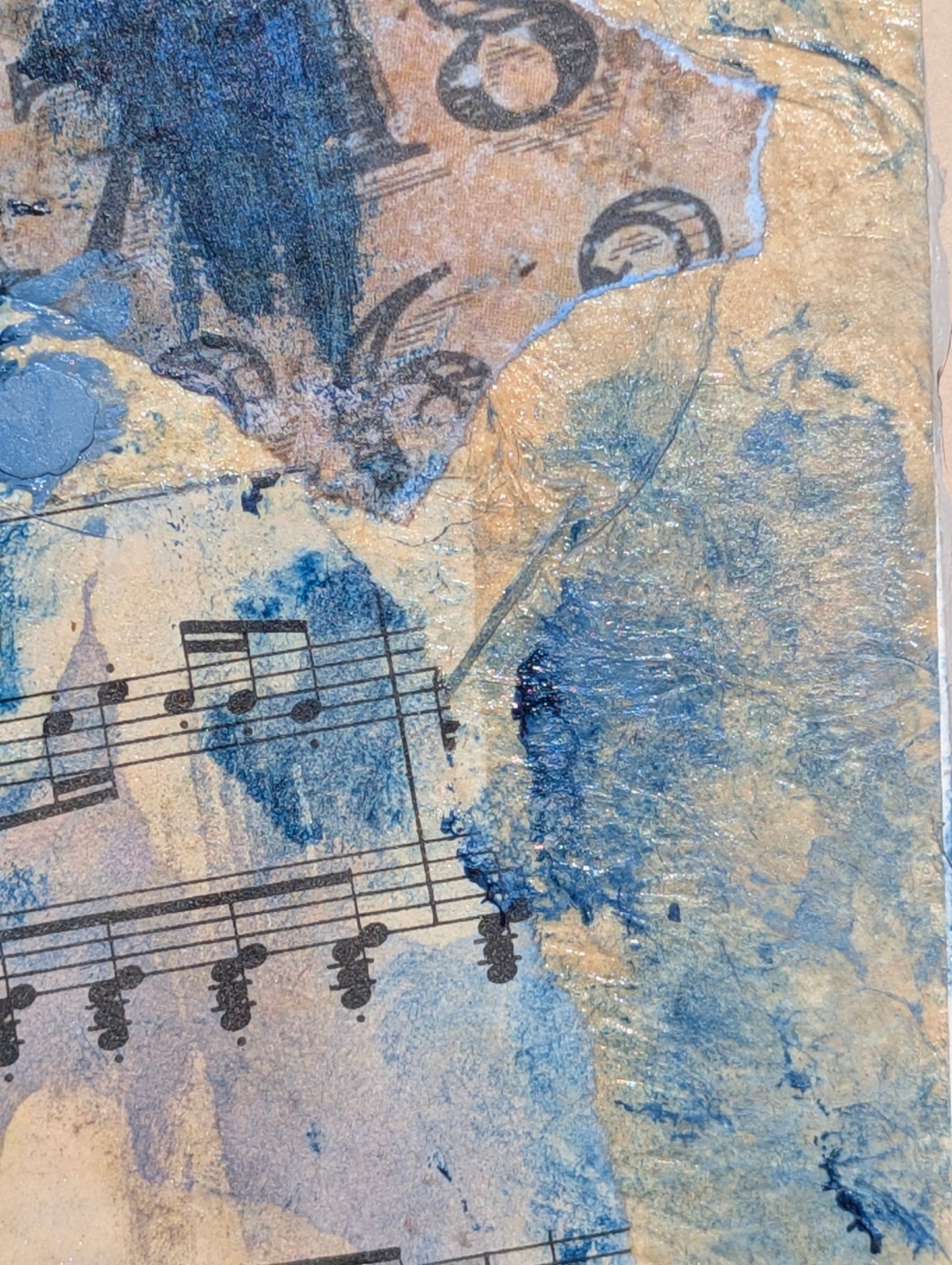 Bluestocking — Original Mixed Media Collage