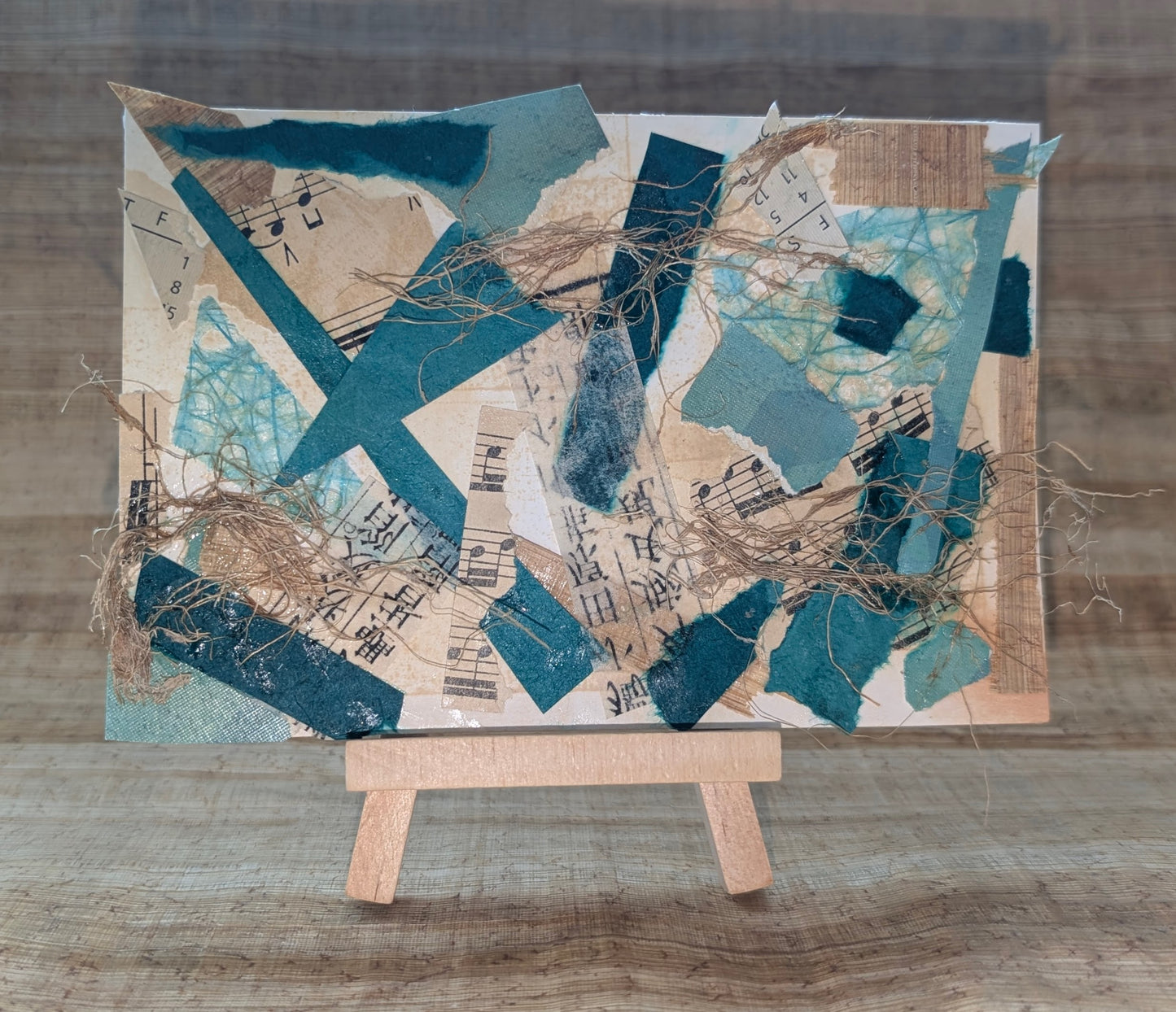 Tidal Script — Complete Set of 3 Mixed Media Art Cards